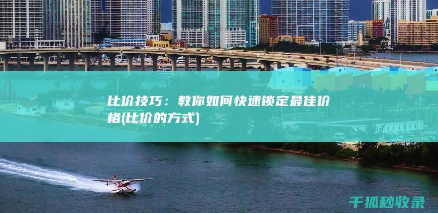 比价技巧：教你如何快速锁定最佳价格 (比价的方式)
